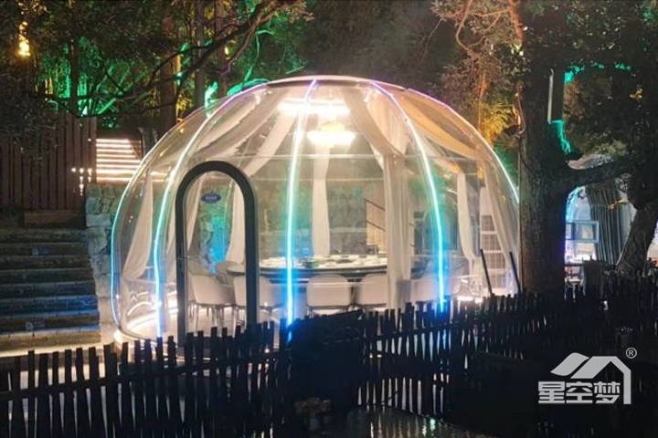 星空梦球形泡泡屋应用案例图