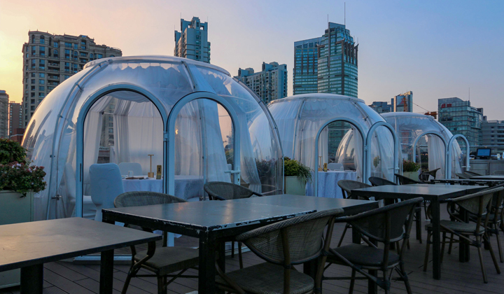 星空梦餐厅星空房包间